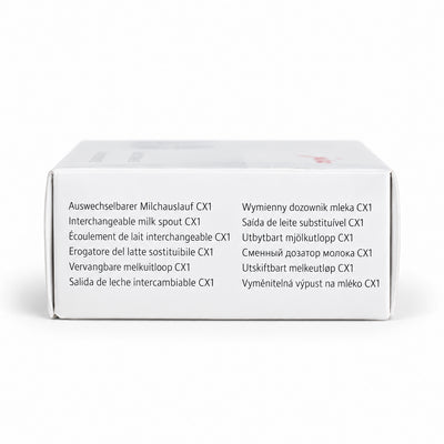 Jura Interchangeable Milk Spout kit - CX1, side of the pack
