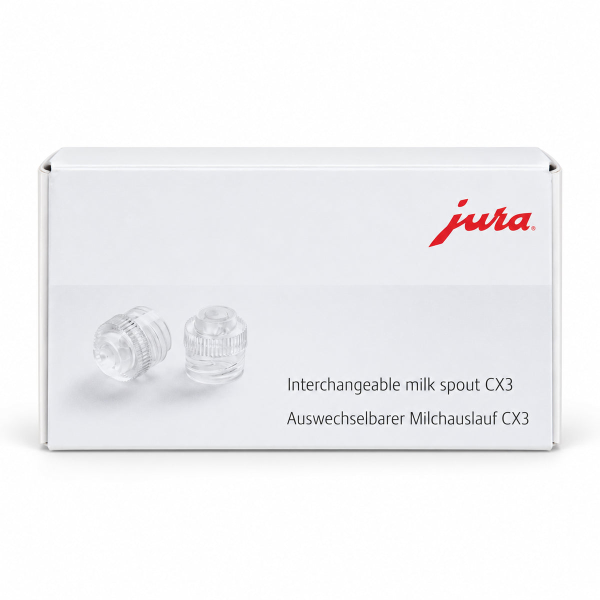 Jura Interchangeable Milk Spout kit - CX3, front of the pack