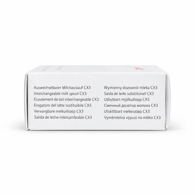 Jura Interchangeable Milk Spout kit - CX3, side of the pack