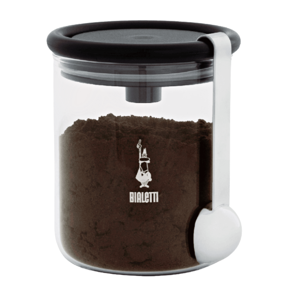 Bialetti Glass Coffee Jar With Moka Top