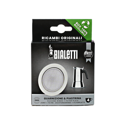 Bialetti Aluminium Replacement Filter + Silicon Gasket