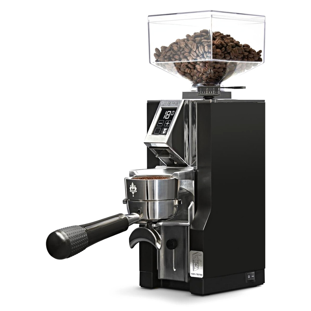 Eureka Mignon Libra coffee grinder with portafilter