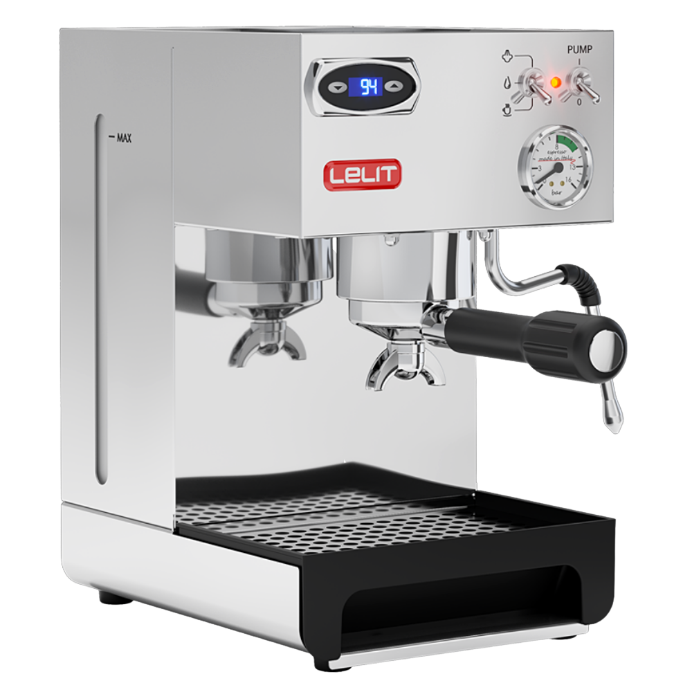 Lelit Anna PL41TEM manual home coffee machine angle view