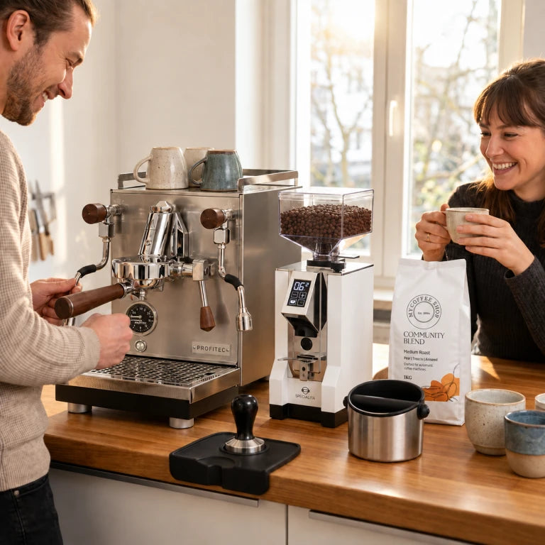 Profitec Pro 400 espresso machine in matte black - mid-range heat exchanger